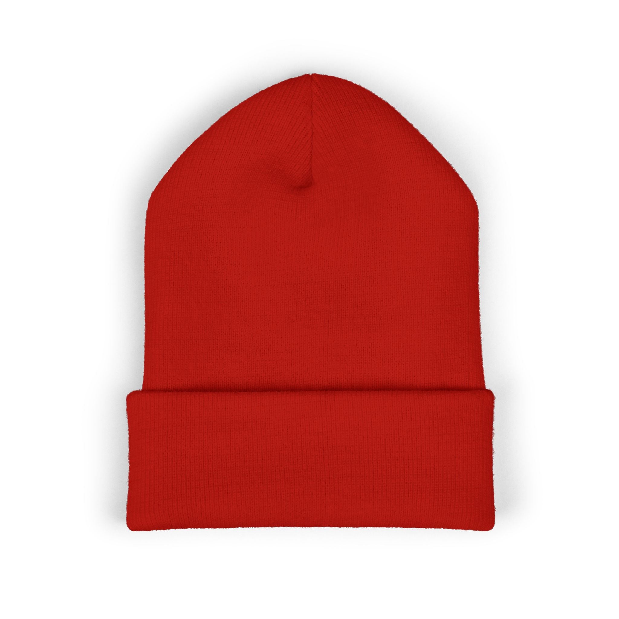 Embroidered LGC Cuffed Beanie — Olive Knit Winter Hat