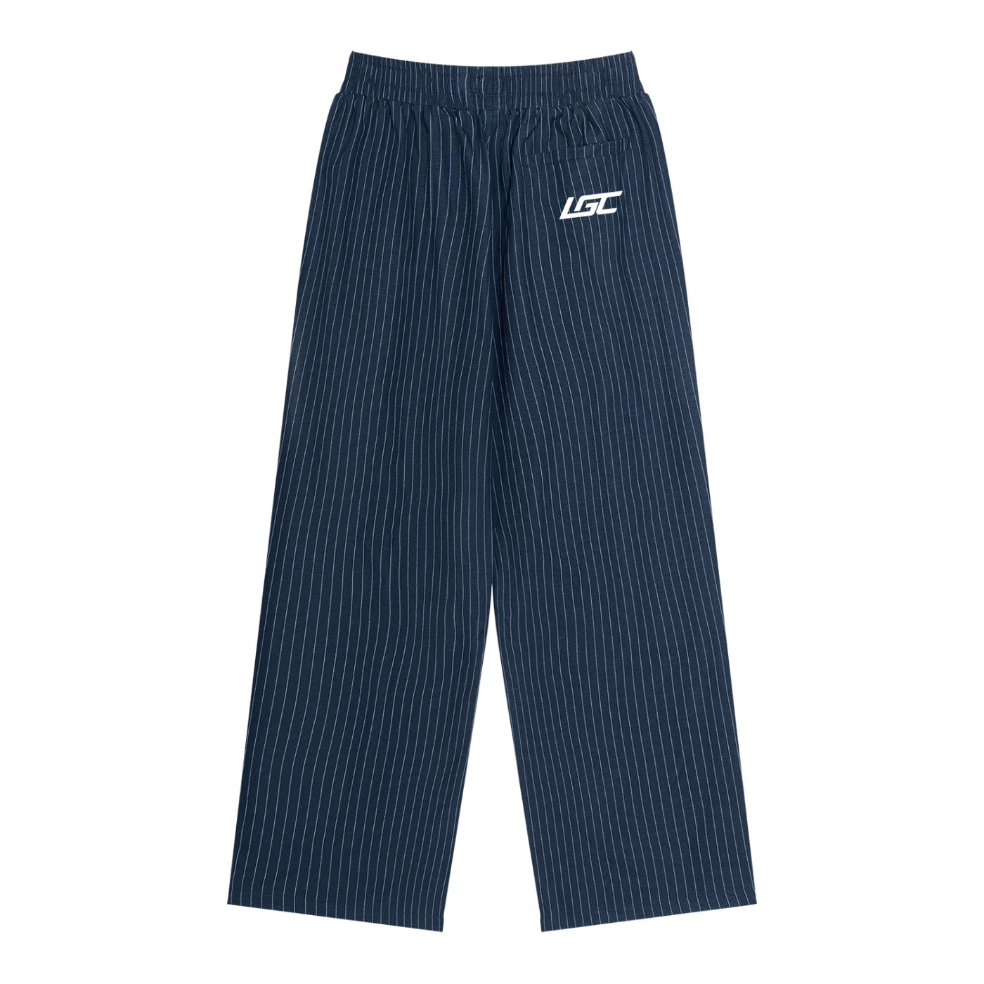 Unisex Striped Pleated Pants