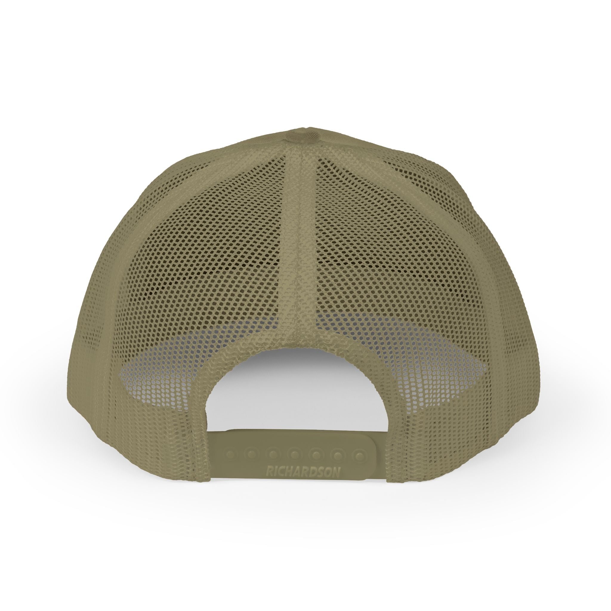 Legacy Snapback Trucker Cap – Black/White Embroidered Logo Mesh Hat