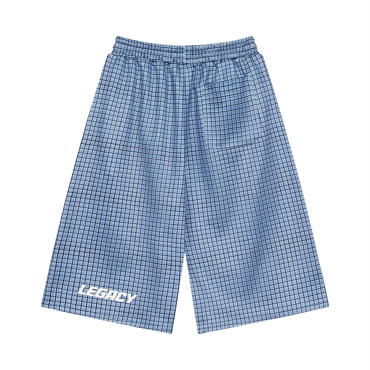 Unisex Plaid Drawstring Shorts