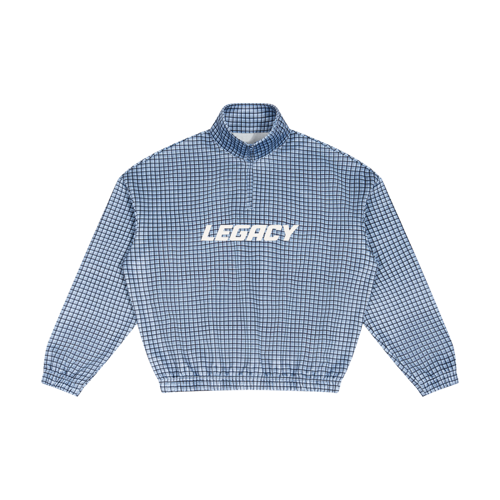 Unisex Plaid Quarter-Zip Sweatshirt