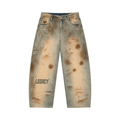 Men’s Vintage Wash Barrel Leg Jeans